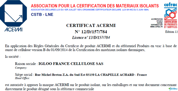 Pouvoir Couvrant De La Ouate De Cellulose Isolant Thermique