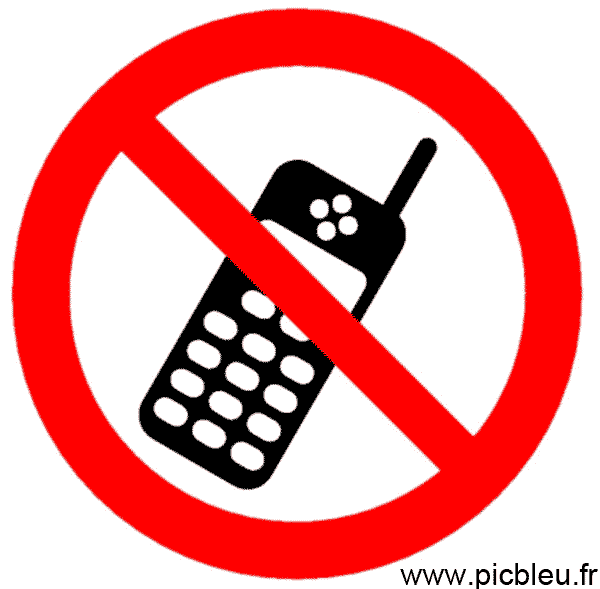 Panneau téléphone portable interdit