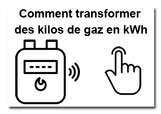 Transformer des kg de gaz en kWh
